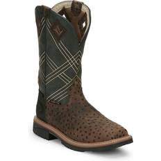 Justin Mens Dalhart Comp Toe Boots Green Green