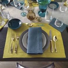 Turquoise Cloth Napkins SFERRA Festival Napkins in Bold Accents Dinner Set of 4 - Teal Cloth Napkin Turquoise (50.8x50.8cm)