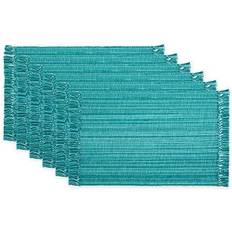 Turquoise Cloths & Tissues DII Variegated Nautical Fringe Place Mat Blue, Turquoise