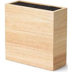 Messerblöcke Continenta Gummibaum Messerblock m.flexiblem Einsatz, 21,5x22x8,5cm, Messerblock