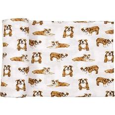 Mud Pie Bulldog Print Baby Swaddle Blanket, 47 x 47 12140053