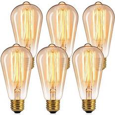 Edison light bulbs Brightown Edison light bulbs, 6pcs vintage 60 watt incandescent light bulbs e26 base