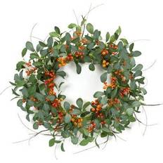 Interior Details Melrose 21" Foliage & Berry Wreath Decoration