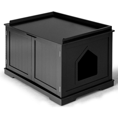 Pets Costway Cat Litter Box Enclosure with Double Doors