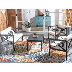 Black Outdoor Lounge Sets Safavieh PAT7031G Nunzio Outdoor Lounge Set