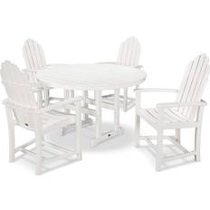 Patio Dining Sets Polywood PWS114-1-WH Classic Adirondack Patio Dining Set