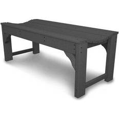 Gray Garden Benches Polywood Traditional Backless Garden Bench