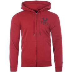 True Religion Tr Logo Zipped Hoodie - Rød