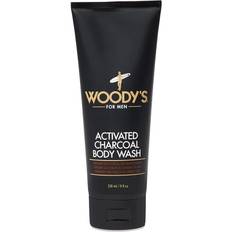 Aktivkohle Duschgele Woody's Activated Charcoal Body Wash, Exfoliant with Walnut Extracts