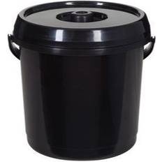 Whitefurze 14L Black Bucket with Lid for Multi Purpose Use 14L