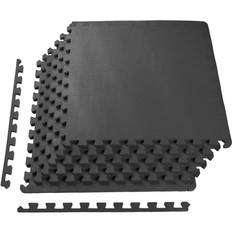 Foam mat gym BalanceFrom Puzzle Exercise Mat with EVA Foam Interlocking Tiles Black