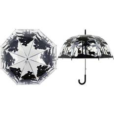 Esschert Design Parapluie transparent noir Forêt