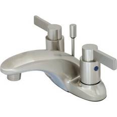 Taps Kingston Brass KB8628NDL 4 in Centerset Bathroom Faucet Brushed Nick Grey