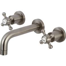 Kingston Brass KS8128BX Metropolitan 2-Handle 8 in Wall Mount Bathroom Faucet Brushed Nickel Brushed Nickel