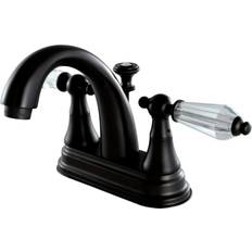 Kingston Brass KS7615WLL 4 in Centerset Bathroom Faucet Brown
