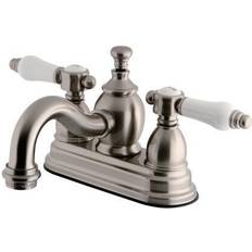 Kingston Brass KS7108BPL 4 in Centerset Bathroom Faucet Brushed Nick Nickel, Grey
