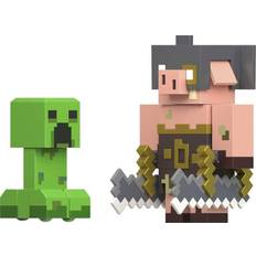 Mattel Minecraft Legends Creeper vs Piglin Bruiser 2 Pack