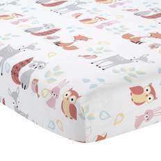 Lambs & Ivy Little Woodland Forest Animals 100% Cotton Baby Fitted Crib Sheet 28x52"