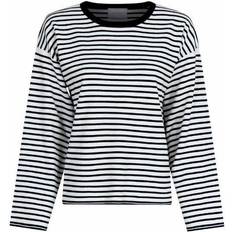 Neo Noir Dame T-shirts Neo Noir Enna Stripe Knit Blouse - White