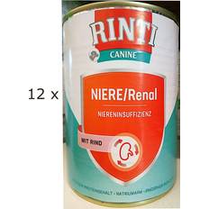 Rinti Canine Reni con Manzo 400 g Alimento Umido Per Cani - Set : 24 x 400 g