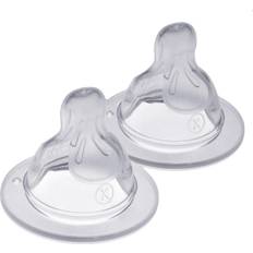 Mam Biberons et Vaisselle pour Bébé Mam Tétine X (Cross Cut) Lot de 2 Blanc