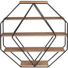 Wall book shelves Kate and Laurel and Lintz Book Wall Shelf