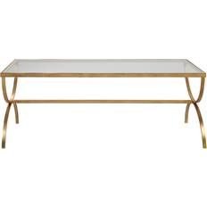 Gold Coffee Tables Uttermost 25186 Crescent Tempered Coffee Table