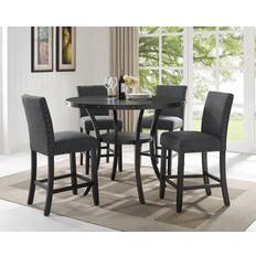 Furniture Roundhill Furniture Collection Biony Espresso Dining Set