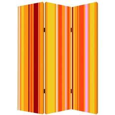 Homeroots 3 Panel Wood/Canvas Room Divider