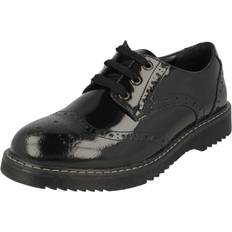 Start-rite Black Leather Wide Fit School Shoes