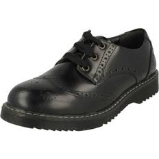 Start-rite Black Leather Wide Fit School Shoes
