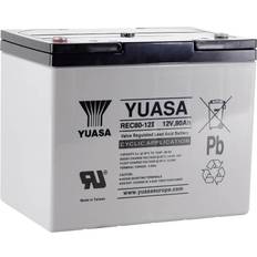 Yuasa REC80-12 Blybatteri 12 V 80 Ah Blyfleece B x H x T 259 x 212 x 168 mm M6 skruetilslutning Lav selvafladning, Let at vedligeholde, Cyklusstabilt