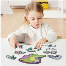 TOPBRIGHT Animal Puzzles in Egg 4pcs. Floor Fjernlager, 5-6 dages levering