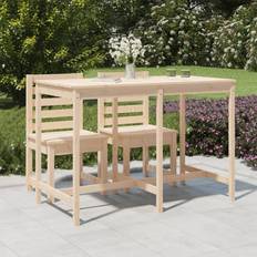 vidaXL Mesa De Jardín Madera Maciza De Pino 159.5x82.5x110 cm - Marrón