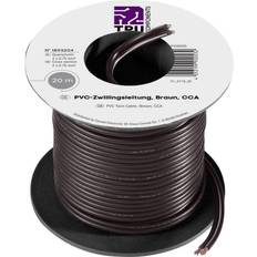 TRU Components TC-7572816 Strand 2 x 0.75 mm² Brown 20 m