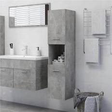 vidaXL Armario De Baño Madera Contrachapada Gris 30 x 30 cm