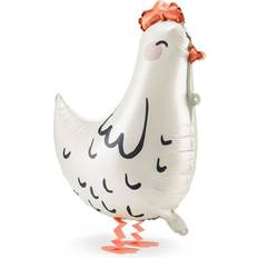 PartyDeco Hen Walking Helium Foil Balloon 45cm 18 in