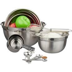 Stainless Steel Margrethe Mixing Bowls Relaxdays 12-Piece Kitchen Set Stainless Steel Margrethe Mixing Bowl