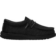 Leather Children's Shoes Hey Dude Kid's Wally Basic - Black