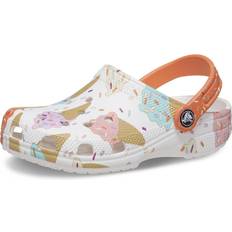 Weiß Pantoffeln Crocs Classic Ice Cream Graphic Clog T Sandalen Kind White Multi 27-28