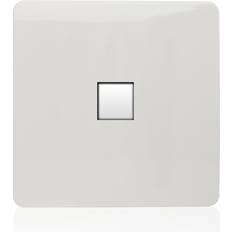 Electrical Accessories Trendi Switch 1 Gang Ethernet Connection Plate White