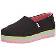 30½ Espadriller Barnskor Toms Alpargata Plattform, SCHWARZ