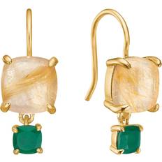 Carre earrings Carre Earrings - Gold/Quartz