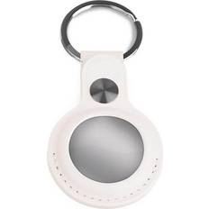 Key airtag Light Solutions AirTag Key Ring Leather Valkoinen