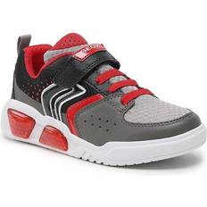 Geox Trainers Geox Kid's J Illuminus Sneakers - Grey/Red