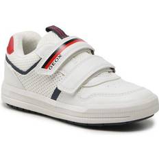 Geox Arzach Boy Sneaker, White/Navy