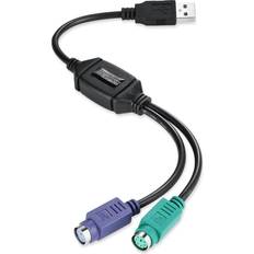 Perixx PERIPRO-401 PS2 USB Adapter for Keyboard Mouse with PS/2 Interface, Support PS2 Port of KVM.