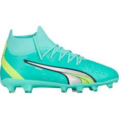 Turquoise Football Shoes Children's Shoes Puma Ultra Pro FG/AG Youth - Electric Peppermint-White-Fast Yellow