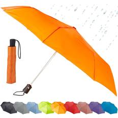 Umbrellas Lewis N. Clark Automatic Travel Umbrella Orange