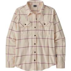 Natural - Women Shirts Patagonia sz women’s long-sleeved plaid cotton midweight flannel $99